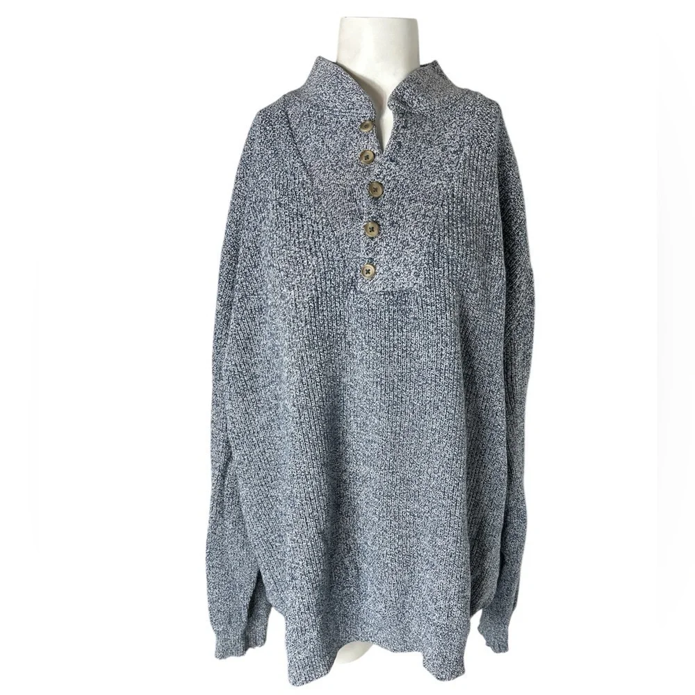 L.L. Bean Heathered Henley Sweater